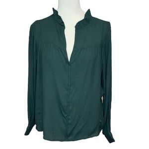 See U Soon Ruffled Blouse Green